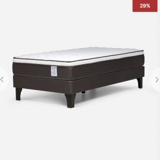 Cama Europea New Style 4 Plus 1 Plaza 90 x 200 cm