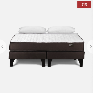 Cama Europea Ergo T New 2 Plazas + Almohadas Light