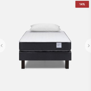 Cama Europea Wave 1 Plaza + Almohada Light