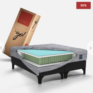 Cama Europea Joy Base Black King 180 x 200 cm