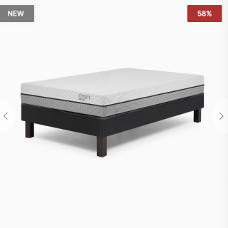 Cama Europea Pratta Base Wave 1,5 Plazas 105 x 190 cm