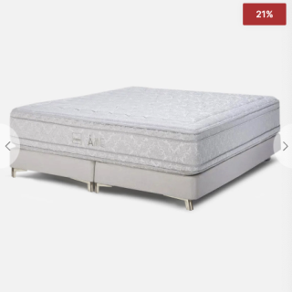 Box Spring Hotel Âme Gray II King 180 x 200 cm